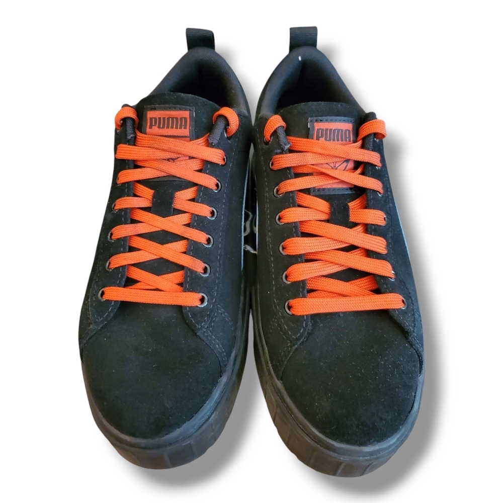 PUMA Mayze SD x Dua Lipa Black/Blue Glow Orange Platform Sneakers Women Size 8.5 - Picture 11 of 14